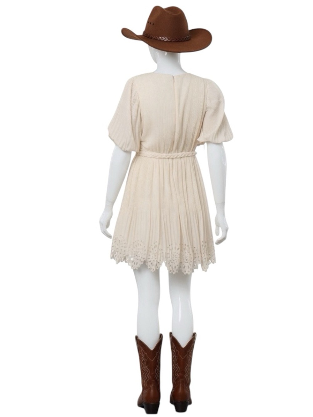 LENA  ribbed/pleated detailing mini dress size S L - Picture 3 of 7